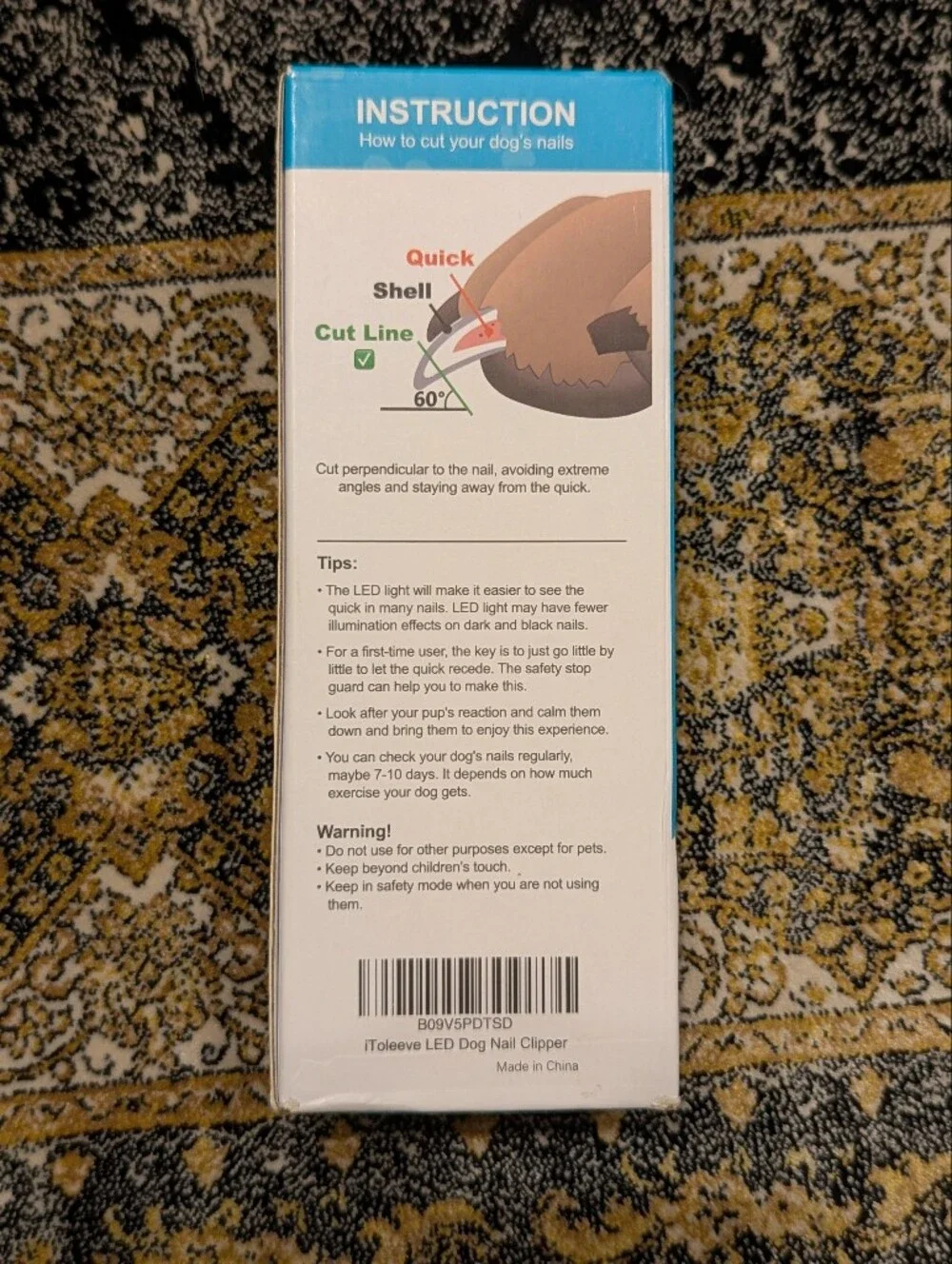 Professional DualSafe Nail Trimmer for Small Pets LED Light Guard Lock Nail File